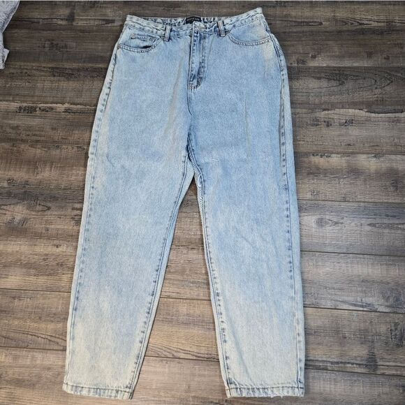 White Fox Light Wash Jeans Super High Waist Womens XL 100% Cotton - Picture 1 of 11